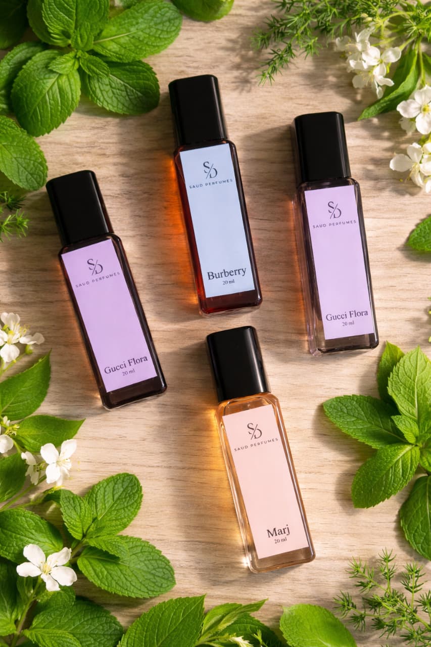 Saud Perfumes 20ml collection by a student brand